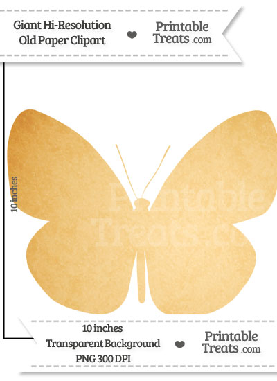 Old Paper Giant Butterfly Clipart from PrintableTreats.com