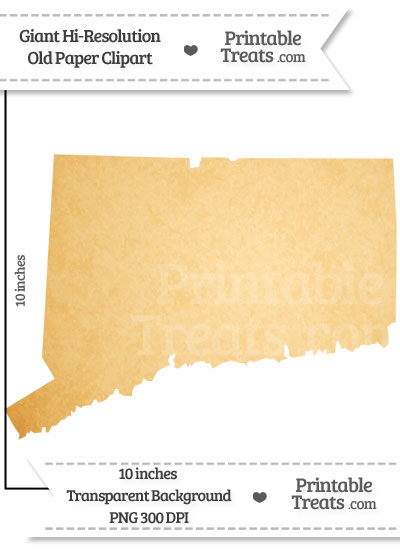 Old Paper Giant Connecticut State Clipart from PrintableTreats.com