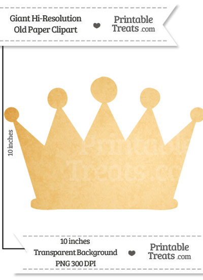 Old Paper Giant Crown Clipart from PrintableTreats.com