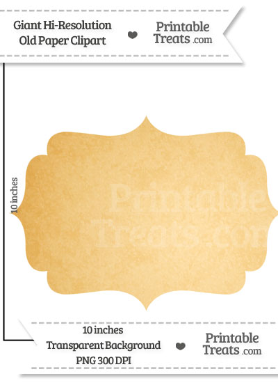 Old Paper Giant Fancy Label Clipart from PrintableTreats.com