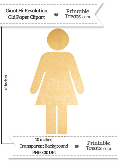 Old Paper Giant Girl Pictograph Clipart from PrintableTreats.com