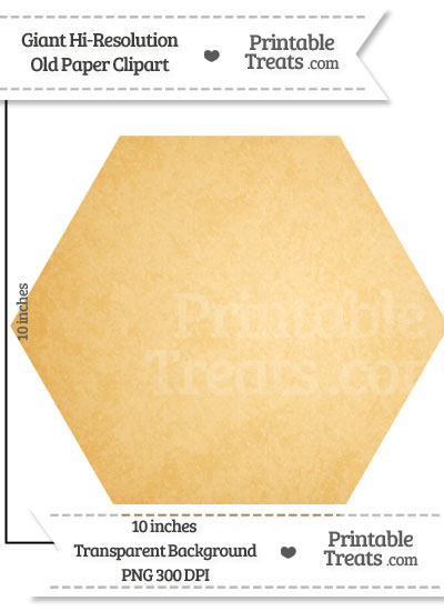 Old Paper Giant Hexagon Clipart from PrintableTreats.com