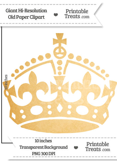 Old Paper Giant Keep Calm Crown Clipart from PrintableTreats.com