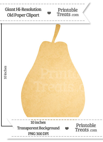 Old Paper Giant Pear Clipart from PrintableTreats.com