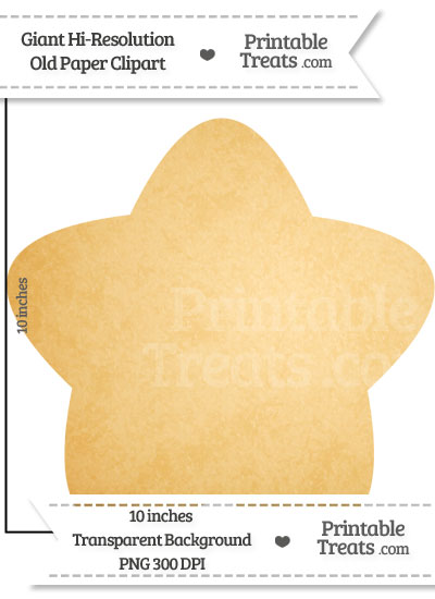 Old Paper Giant Rounded Star Clipart from PrintableTreats.com