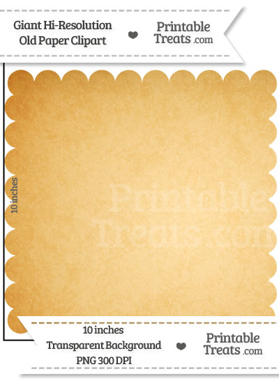 Old Paper Giant Scalloped Square Clipart from PrintableTreats.com