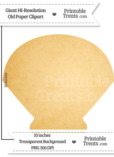 Old Paper Giant Sea Shell Clipart from PrintableTreats.com