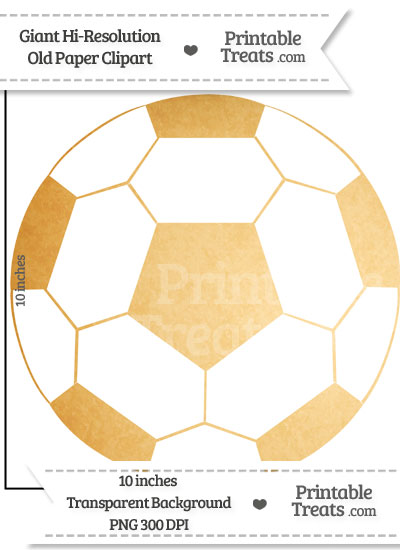 Old Paper Giant Soccer Ball Clipart from PrintableTreats.com