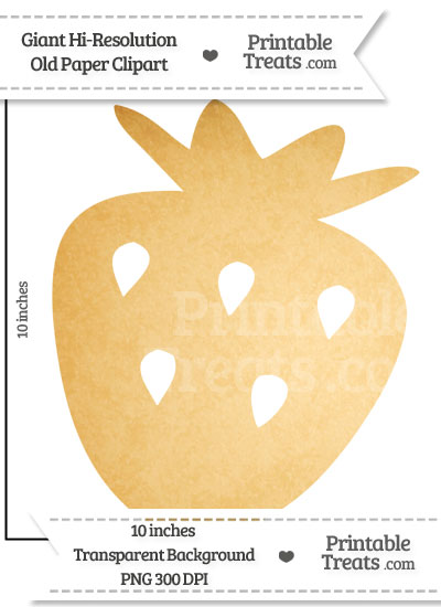 Old Paper Giant Strawberry Clipart from PrintableTreats.com