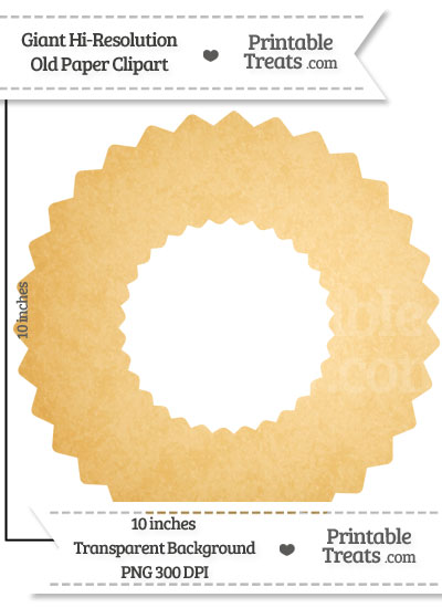 Old Paper Giant Wreath Clipart from PrintableTreats.com