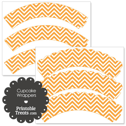 orange chevron cupcake wrappers