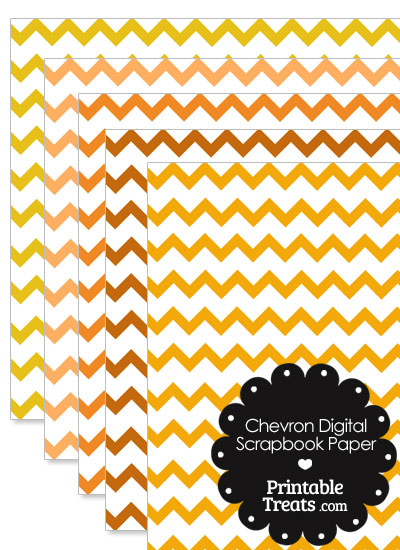 Orange Chevron Digital Scrapbook Paper from PrintableTreats.com