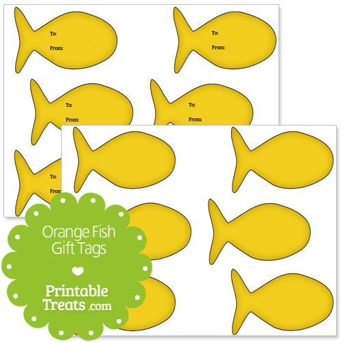orange fish gift tags printable