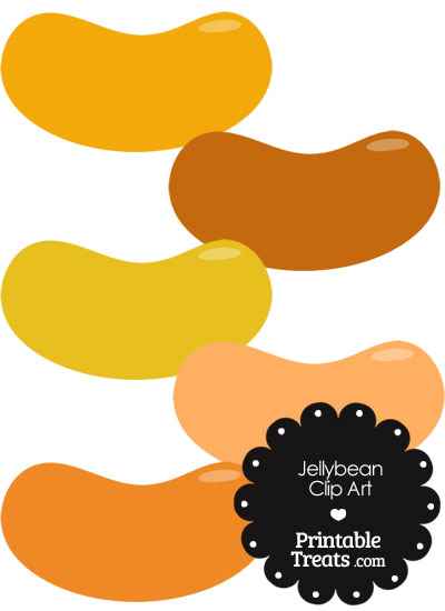 Orange Jellybean Clipart from PrintableTreats.com