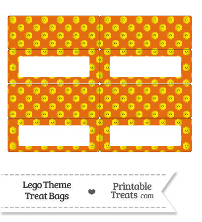Orange Lego Theme Treat Bag Toppers from PrintableTreats.com