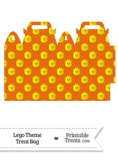 Orange Lego Theme Treat Bag from PrintableTreats.com