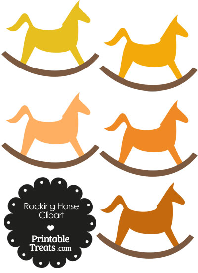 Orange Rocking Horse Clipart from PrintableTreats.com