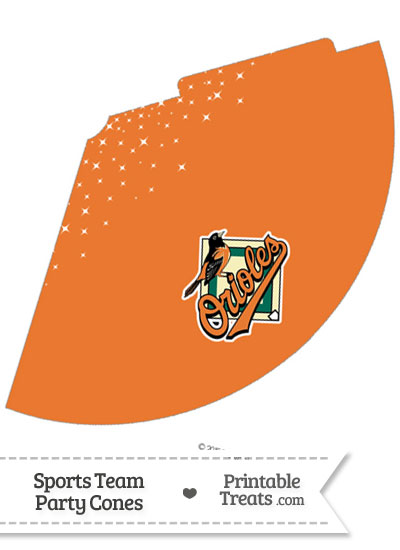 Orioles Party Cone Printable from PrintableTreats.com