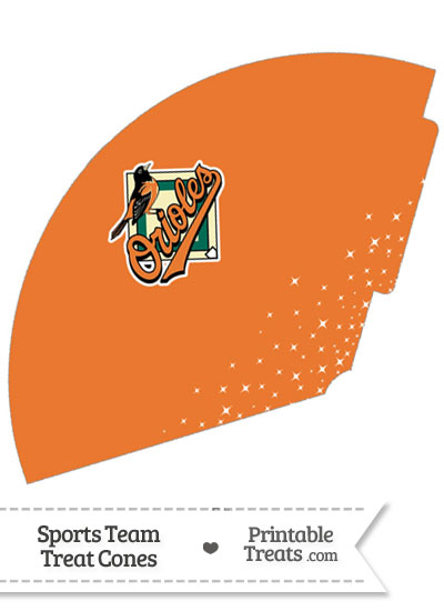 Orioles Treat Cone Printable from PrintableTreats.com