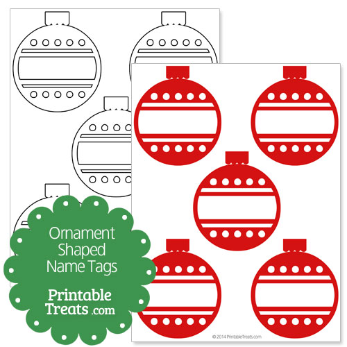 ornament shaped name tags