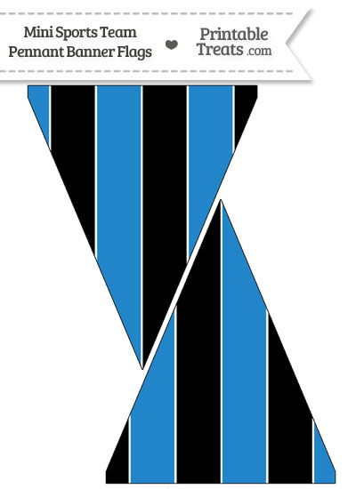Panthers Colors Mini Pennant Banner Flags from PrintableTreats.com