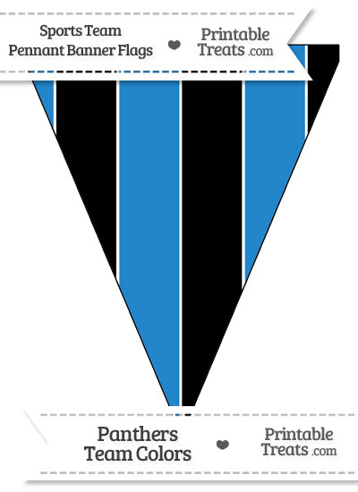 Panthers Colors Pennant Banner Flag from PrintableTreats.com