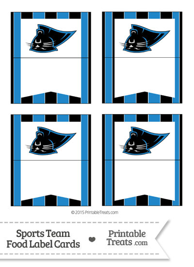 Panthers Food Label Buffet Cards from PrintableTreats.com