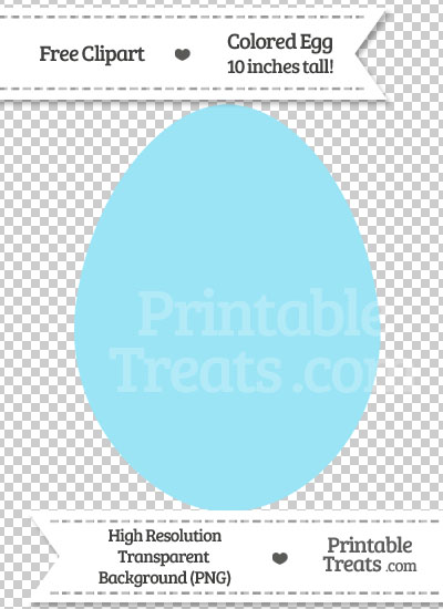 Pastel Aqua Blue Egg Clipart from PrintableTreats.com