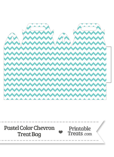 Pastel Blue Green Chevron Treat Bag from PrintableTreats.com