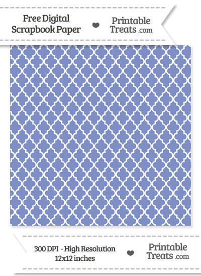 Pastel Dark Blue Large Moroccan Tile Digital Paper from PrintableTreats.com