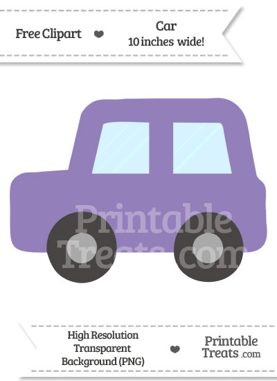 Pastel  Dark Plum Car Clipart from PrintableTreats.com