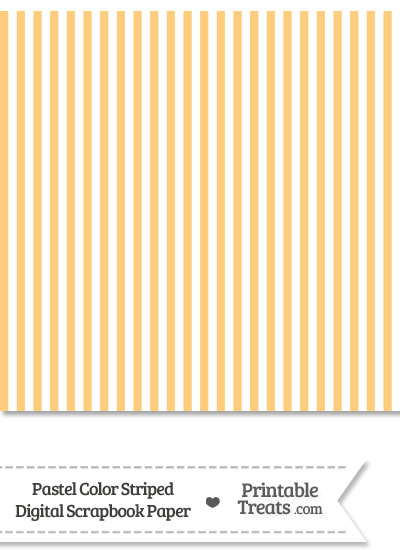 Pastel Light Orange Striped Digital Scrapbook Paper from PrintableTreats.com