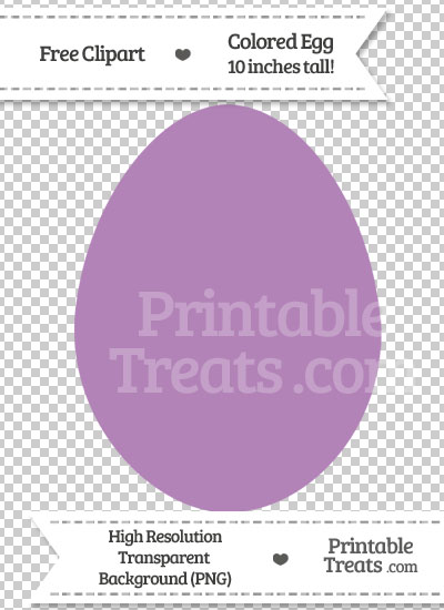 Pastel Light Plum Egg Clipart from PrintableTreats.com