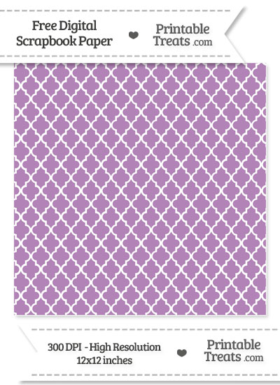 Pastel Light Plum Large Moroccan Tile Digital Paper from PrintableTreats.com