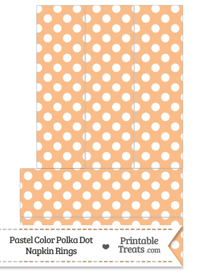 Pastel Orange Polka Dot Napkin Rings from PrintableTreats.com