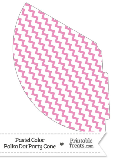 Pastel Pink Chevron Party Cone from PrintableTreats.com