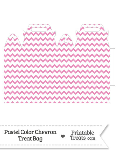 Pastel Pink Chevron Treat Bag from PrintableTreats.com
