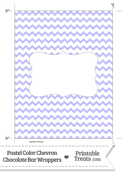 Pastel Purple Chevron Chocolate Bar Wrappers from PrintableTreats.com