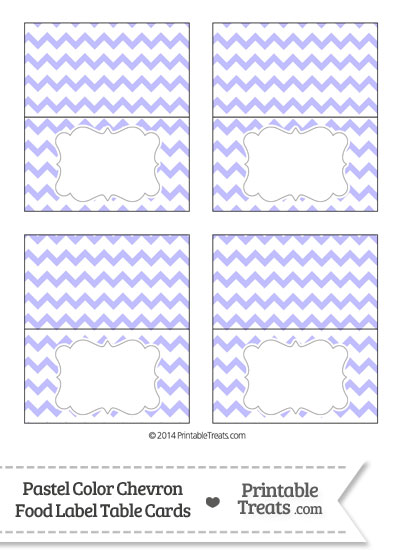 Pastel Purple Chevron Food Labels from PrintableTreats.com