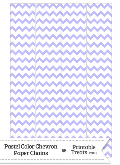 Pastel Purple Chevron Paper Chains from PrintableTreats.com