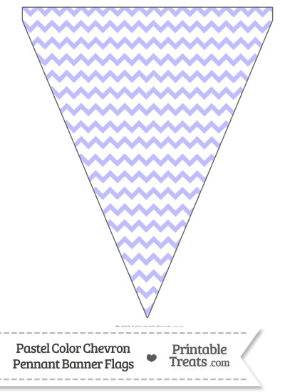 Pastel Purple Chevron Pennant Banner Flag from PrintableTreats.com