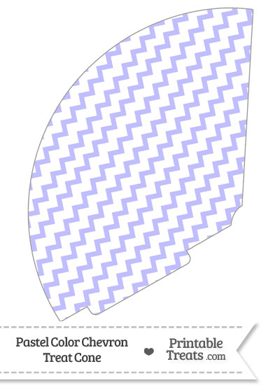 Pastel Purple Chevron Treat Cone from PrintableTreats.com