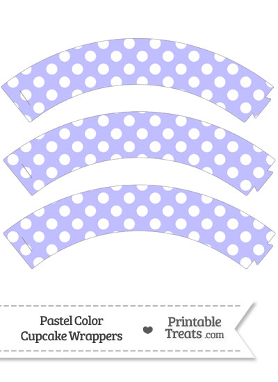 Pastel Purple Polka Dot Cupcake Wrappers from PrintableTreats.com