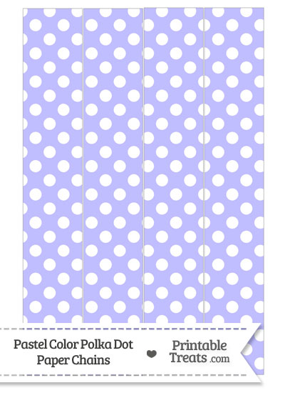 Pastel Purple Polka Dot Paper Chains from PrintableTreats.com
