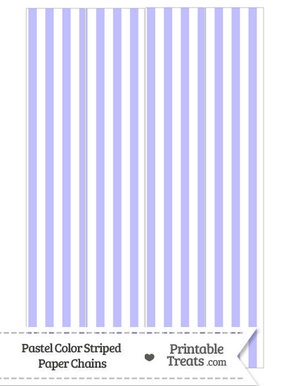 Pastel Purple Striped Paper Chains from PrintableTreats.com