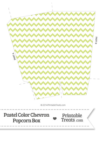 Pastel Yellow Green Chevron Popcorn Box from PrintableTreats.com