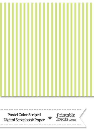 Pastel Yellow Green Striped Digital Scrapbook Paper from PrintableTreats.com