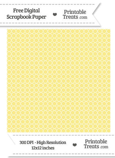 Pastel Yellow Mini Quatrefoil Digital Paper from PrintableTreats.com