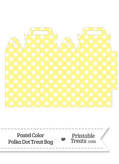 Pastel Yellow Polka Dot Treat Bag from PrintableTreats.com