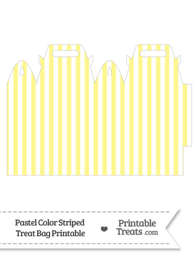 Pastel Yellow Striped Treat Bag from PrintableTreats.com